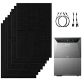 Anker Balkonkraftwerk Anker Solix 4000W PV Komplettset mit Solarbank 4 E5000 Pro, 2500 W, (Set, 8-St., Ohne/Mit BP5000 Erweiterungsakku), mit 2500W Ausgangsleistung, IP66 schwarz