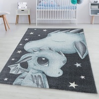 SIMPEX KinderTeppich, Drachen Design, Teppich Blau, 160 x 230 cm, Teppich für Kinder, Teppich Kinderzimmer