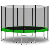 Baunsal® Trampolin Outdoor Ø 305 cm (EXD) hellgrün als Komplettset mit Federabdeckung, Sprungmatte, Netz und Leiter - Gartentrampolin Spielzeug für Kinder