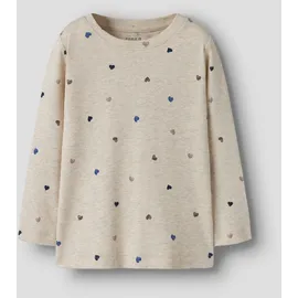 NAME IT Mädchen Nmfnutti Ls Top Noos, Peyote Melange, 122/128 cm - 122-128