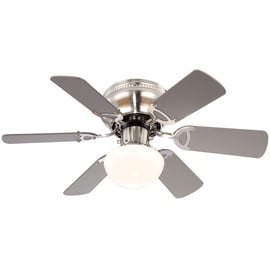 GLOBO Ugo 76 cm Deckenventilator nickel matt/buche/graphit mit Licht