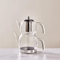 KARACA Panora Glas Maxi Teekanne Set mit Induktionsboden