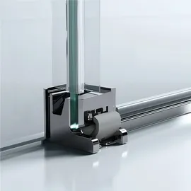 Hüppe Classics 2 Gleittür 1-teilig mit Festteil EasyEntry 140 x 200 cm C25311087322, Duschkabinen,