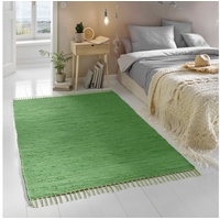 Teppich Flicken-Teppich 100% Baumwolle, TaCa Home, rechteckig, Höhe: 5 mm, Wohnzimmer Esszimmer Küche Flur Läufer 120x180cm grün 120 cm x 180 cm x 5 mm