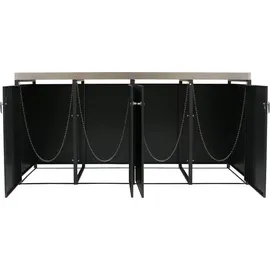 MCW Mülltonnenverkleidung O67 125 x 260 x 84 cm anthrazit