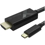 TECHLY USB-C/HDMI Adapter Kabel 5 m Schwarz