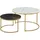 [en.casa] Couchtisch Christchurch 2er Set Marmoroptik, Weiß/Schwarz/Gold