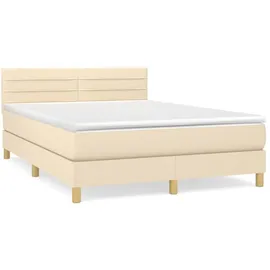 vidaXL Boxspringbett 140 x 200 cm Weiß