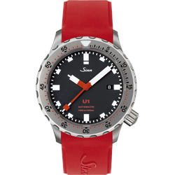 Sinn Taucheruhren U1 1010.010 - schwarz,rot - 44mm