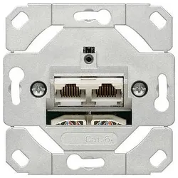 GIRA Netzwerk-Anschlussdose 245200 Einsatz 2fach Cat.6A Schneidklemm