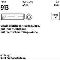 Industrial Quality Supplies DIN 913/ISO 4026 Gewindestift Feingewinde VG