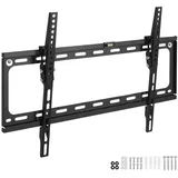 Tectake TV Wandhalterung für 32 - 100 Zoll (81 - 254 cm) neigbar und stufenlos breitenverstellbar, bis 70kg Schwarz