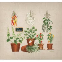 Le bonheur des dames Kreuzstich Set, Weiss