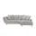 bobb Eckcouch Flachgewebe 3-Sitzer Beige