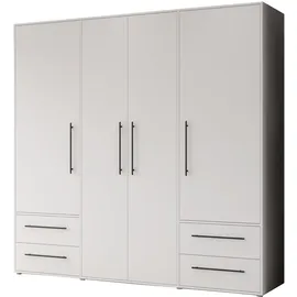 Die Möbelfundgrube Drehtürenschrank Mokkaris 206 x 200 x 59 cm Weiß