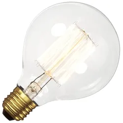 Kohlefaden-Glühbirne Globelamp | Große Fassung E27 | 40W 95mm
