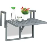 Relaxdays Balkon-Hängetisch 55 x 70 x 65 cm Grau