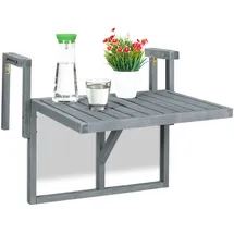 Relaxdays Balkon-Hängetisch 55 x 70 x 65 cm Grau