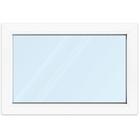 Kellerfenster 90 x 60 cm, Kunststoff, Kömmerling 70 AD, Weiß, 900 x 600 mm, festverglast individuell online konfigurieren