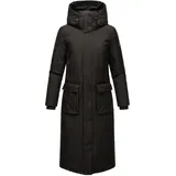 Navahoo Damen Wintermantel warmer Mantel mit Kapuze Wolkenfrost XIV Black Gr. S - S