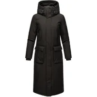 Navahoo Damen Wintermantel warmer Mantel mit Kapuze Wolkenfrost XIV Black Gr. S - S