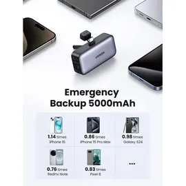 UGREEN 5000mah Power Bank With Built-In Usb-C Connector Powerbank - schwarz - 5000 mAh,