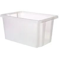 Curver 225404 Drehstapelbehälter ESSENTIALS Drehstapelbox 45L, transparent stapelbar Transparent