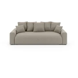 Home Affaire Big-Sofa HOME AFFAIRE "LAKESIDE klein 3-Sitzer Schlafsofa mit Bettkasten, Breite 238 cm", beige, B:238cm H:85cm T:98cm, 100% Polyester, Sofas, Big-Sofa, Liegefläche 149x195 cm, hoher Sitzkomfort, Maße B/T/H: 238/98/85cm