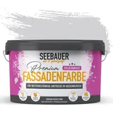 SEEBAUER diy Silikonharz-Fassadenfarbe Violett 2,5L für Außen (No. 922 Secret Thimble) Selbstreinigende Fassadenfarbe mit Lotuseffekt - Geeignet für Putz, Mauerwerk und Beton