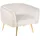 Beliani Cocktailsessel LACONIA Samtstoff 0 x 0 x 0 cm Cremeweiß/Gold