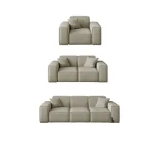 Fun Möbel Sofaset Designersofa CELES 3-2-1 in Stoff Opera Velvet Creme - Beige