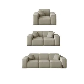 Fun Möbel Sofaset Designersofa CELES 3-2-1 in Stoff Opera Velvet Creme - Beige