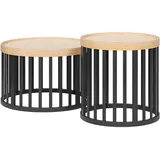 Vicco Couchtisch Enara Grün/Braun Bambus 50,5 x 50,5 cm