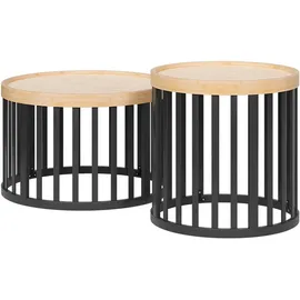 Vicco Couchtisch Enara Grün/Braun Bambus 50,5 x 50,5 cm