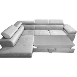 m-punkt Ecksofa Samt 3-Sitzer Grau