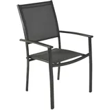 gardenson Milano Stapelsessel 57 x 56 x 90 cm grau