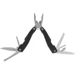 WellHome - Multitool-Zange mit 16 Funktionen aus Edelstahl mit schwarzem Griff 15,5 cm