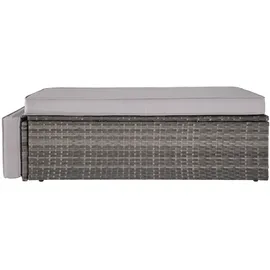 Tectake Korfu Rattan Lounge Variante 2 grau