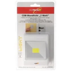 COB-Wandlicht, 100 Lumen, kabellos, Montage durch Klett-Kleber oder Magnet, inklusive Batterien