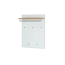 Möbel Kraft VOSS Möbel SANTINA (80x109x27cm) weiß ¦ Glas,Holzwerkstoff ¦ Maße (cm): B: 80 H: 109 T: 27.0