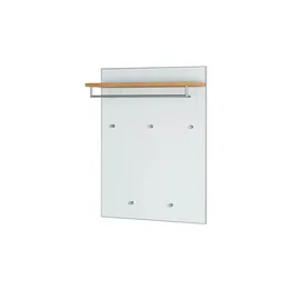 Möbel Kraft VOSS Möbel SANTINA (80x109x27cm) weiß ¦ Glas,Holzwerkstoff ¦ Maße (cm): B: 80 H: 109 T: 27.0