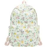 TeeYee Damen Rucksack Nylon Backpack Schulrucksack Casual Travel Daypack Tagesrucksack Rucksack Wasserdicht mit Blumenmuster 319flowers