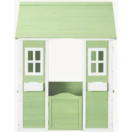 [en.casa] Spielhaus Kuoldsvin 144 x 102 x 90 cm Grün/Weiß