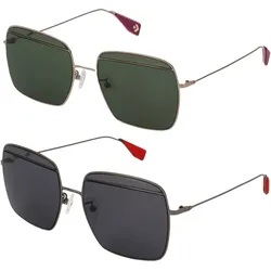 Converse Damen & Herren Sonnenbrille mit UV400-Schutz mit Lichtdurchlässigkeit 3 Urlaubs-Brille SCO148 Grau/Rot oder Gold/Grün - 