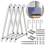 GLIESE Solaranlage 4X PV Halterung 114cm Solarmodul Balkonkraftwerk, (4-St., 2x Solarmodul Halterung inkl. Befestigungsmaterial), für Flachdächern Balkon Wohnmobile Boote