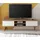 furn.design Helge TV-Lowboard 160x50x40 cm Weiß/Eiche Massivholz