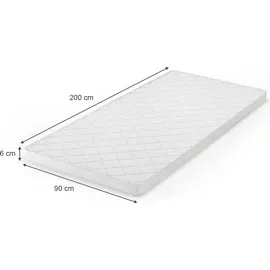 VitaliSpa Matratzenschoner , 90 x 200 cm Pur 340 Topper Matratzenauflage Matratzentopper 6cm