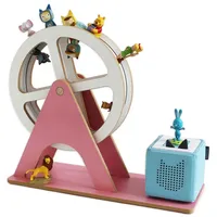 Holzura Kinderregal Tonie Regal Riesenrad mit magnetischem Rahmen für Toniefiguren rosa