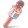 MicQutr Karaoke Mikrofon Bluetooth mit LED für Kinder Mädchen Jungen ab 4–15 Jahre, Kindermikrofon Heim KTV mit DSP Stimmeffekten, Aufnahmefunktion, Geburtstags