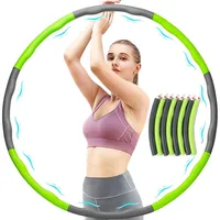 Hula Hoop Reifen Erwachsene 8 Abnehmbare Abschnitte Hullahub Reifen Zum Abnehmen Fitness Exercise Hula Hoop Reifen 1,2 kg,Grün